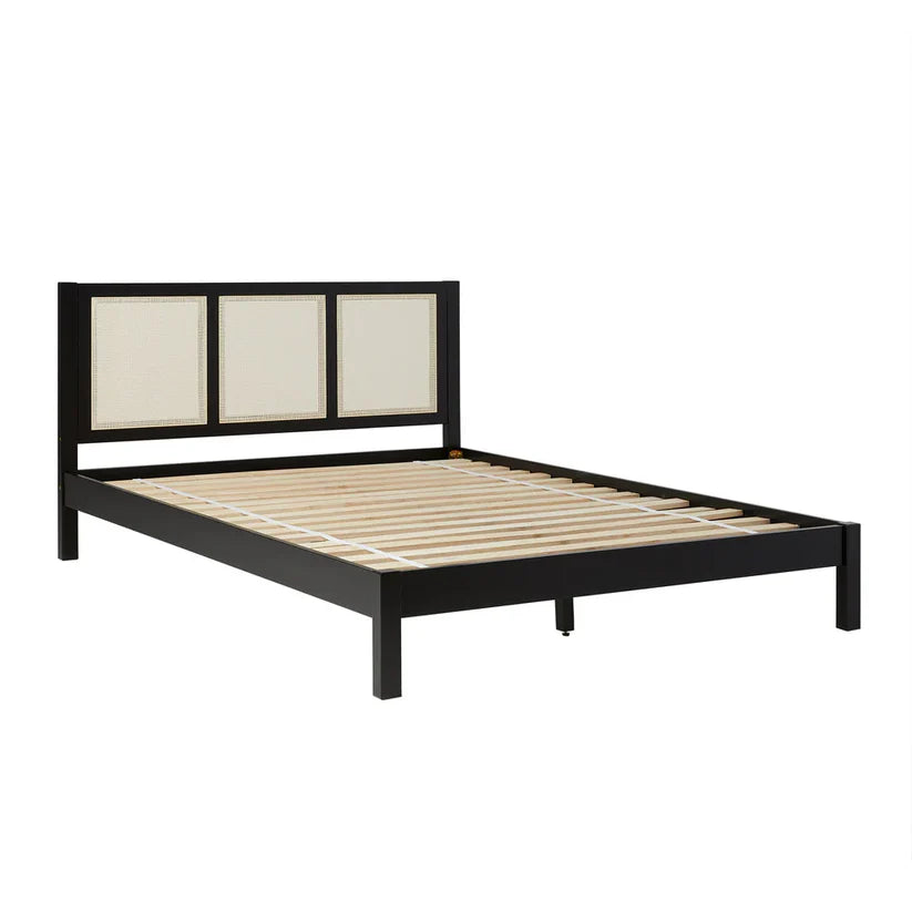 solid mango wood and rattan