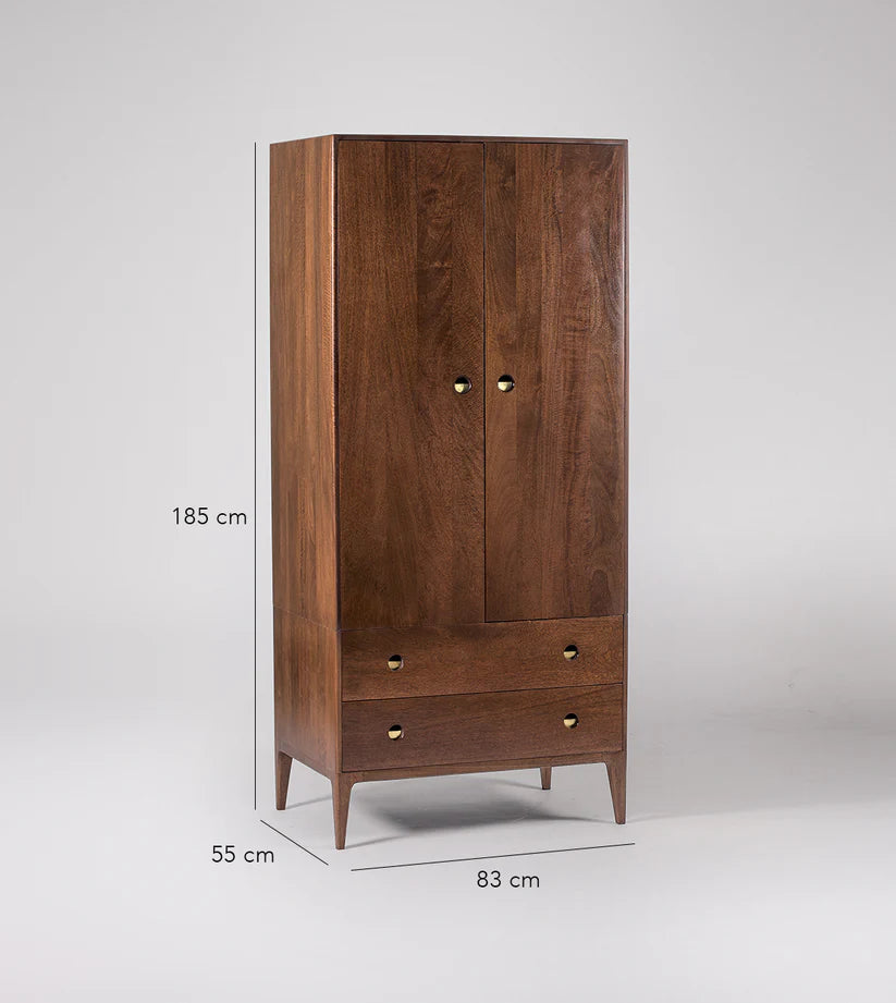 solid mango wood wardrobe