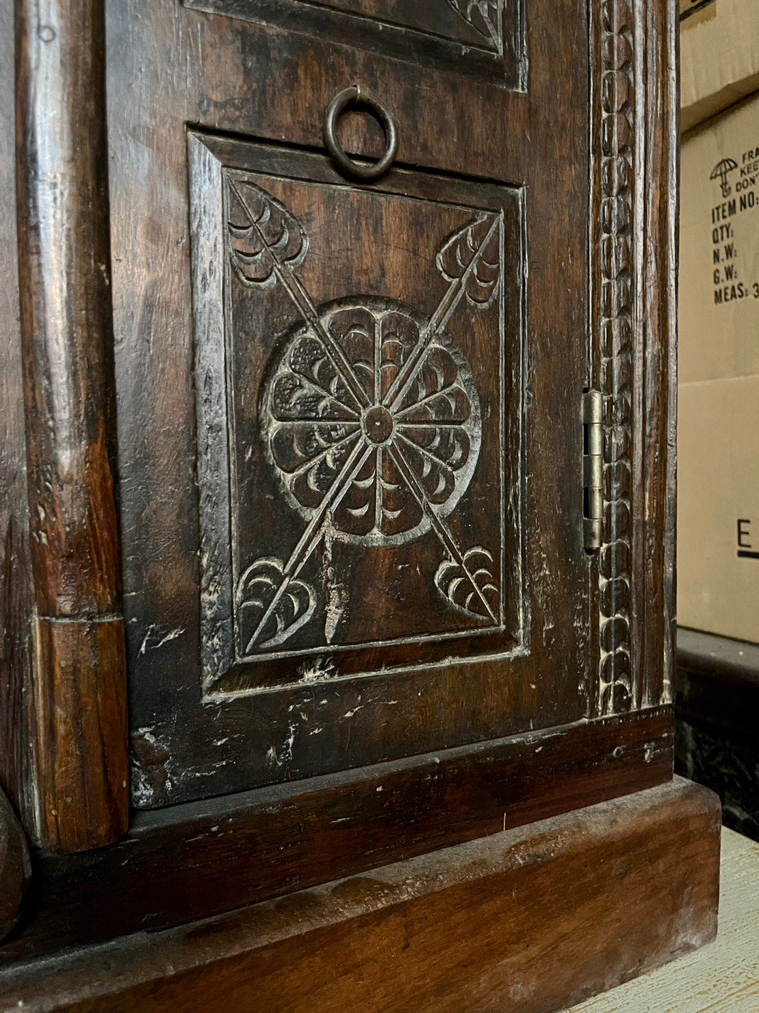 solid teak cabinet