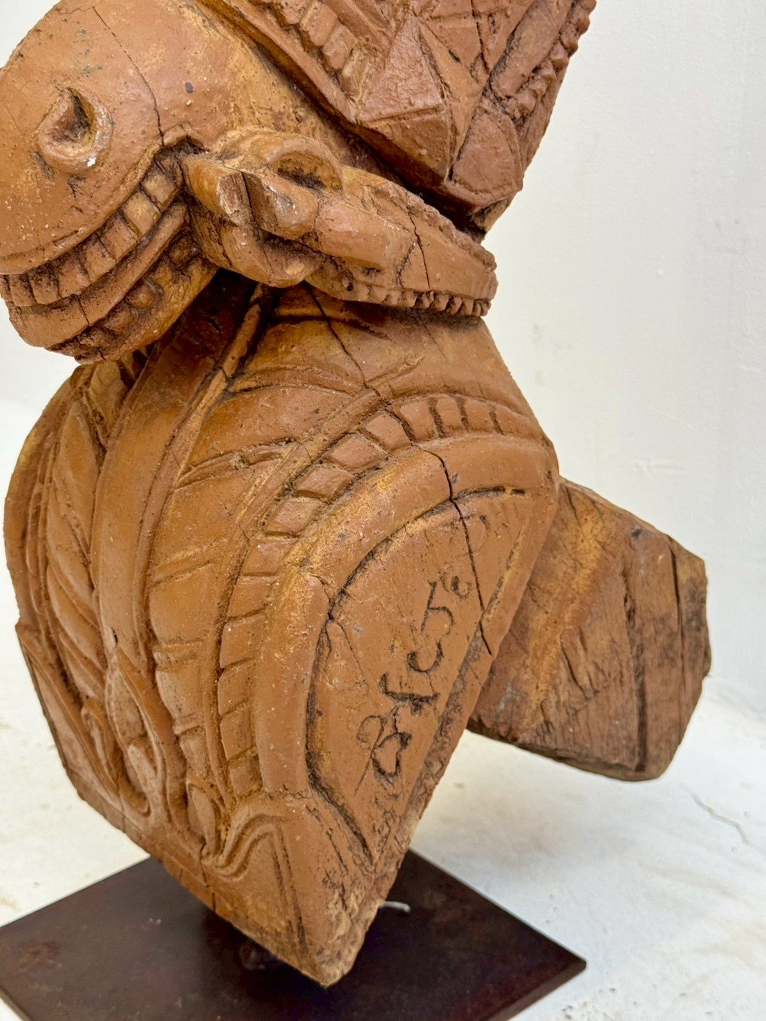 solid wood animal statue