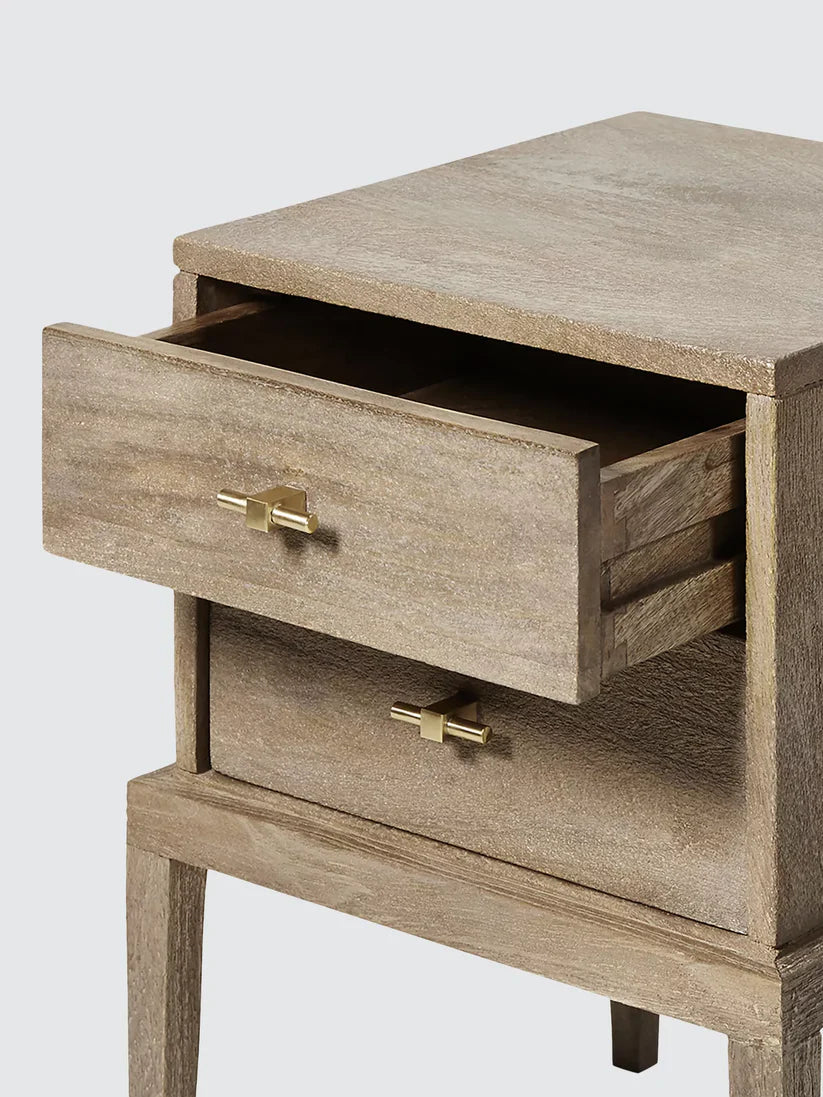  solid wood bedside table