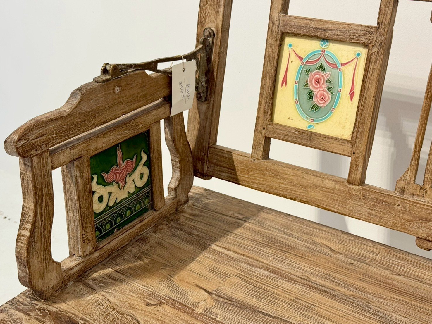 solid wood bench