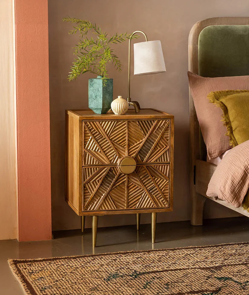 solid wood end table