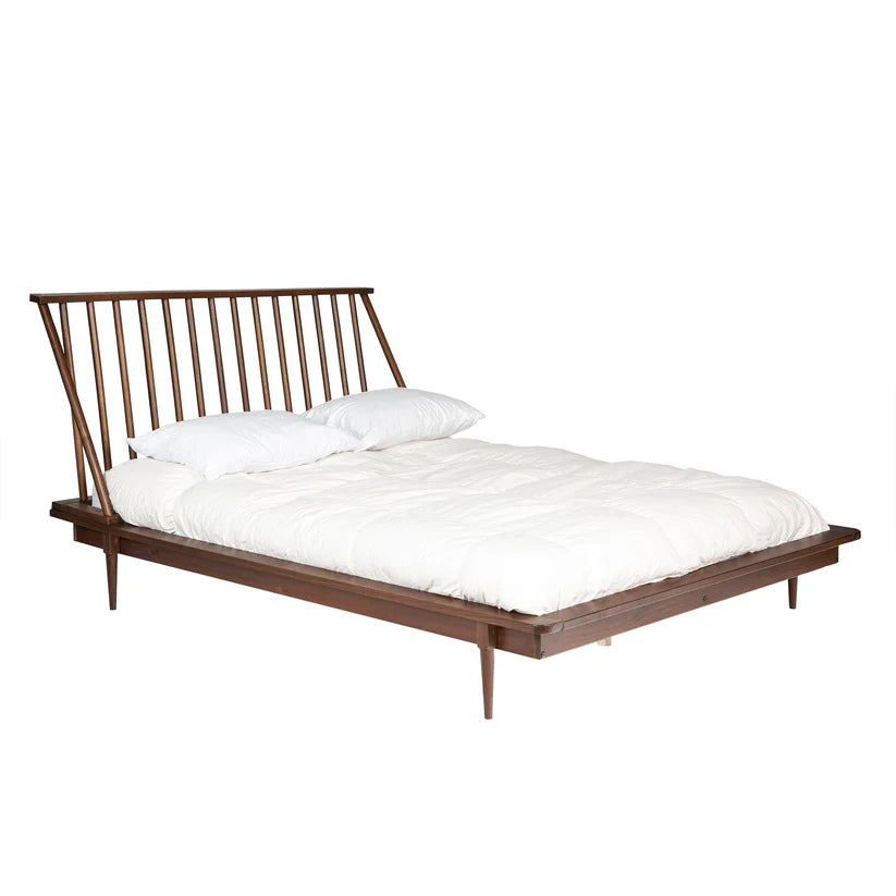 solid wood king bed