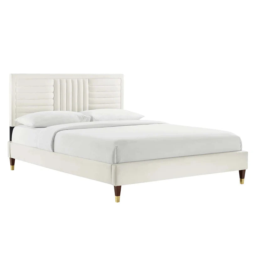 solid wood platform bed