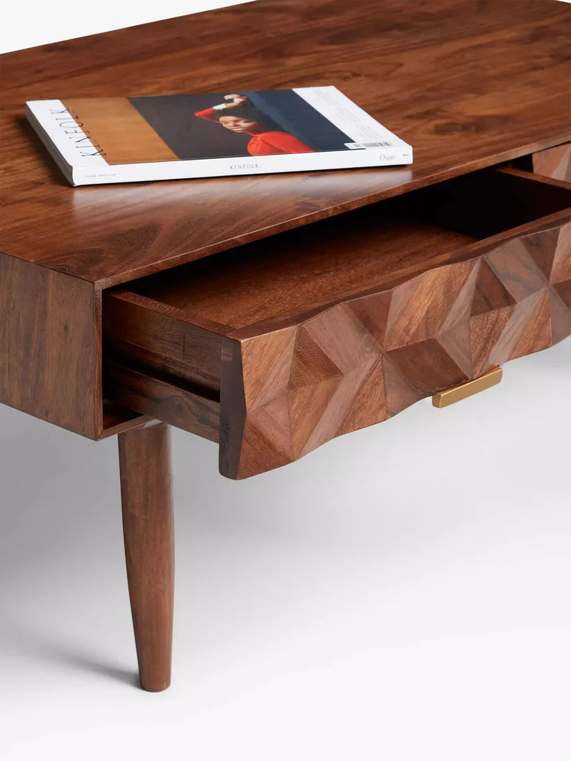 solid wood walnut finish table
