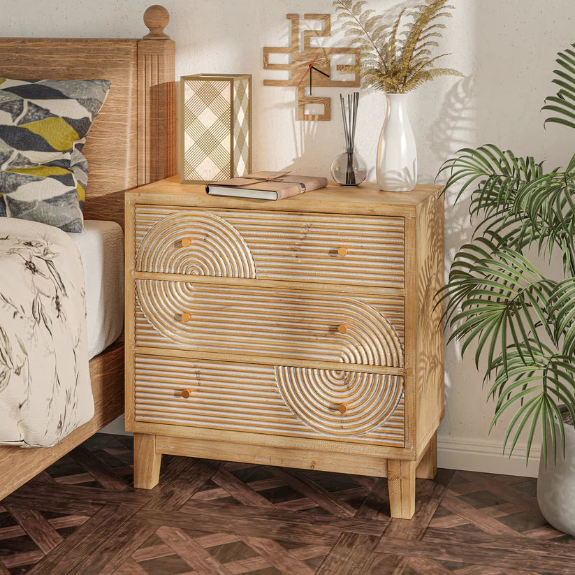 spacious drawer nightstand