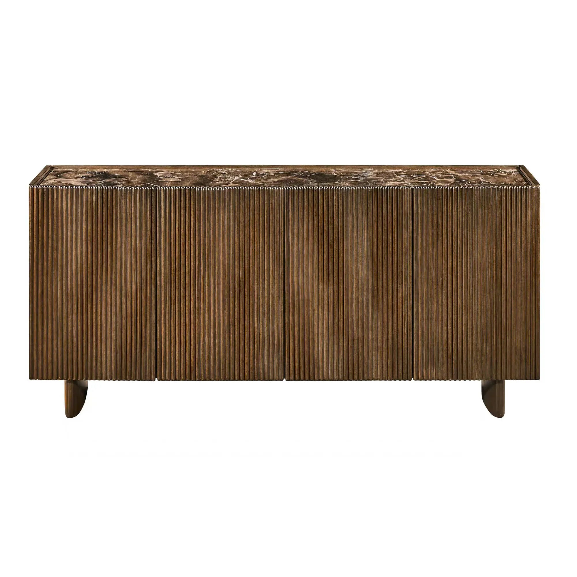 stained brown mango wood buffet