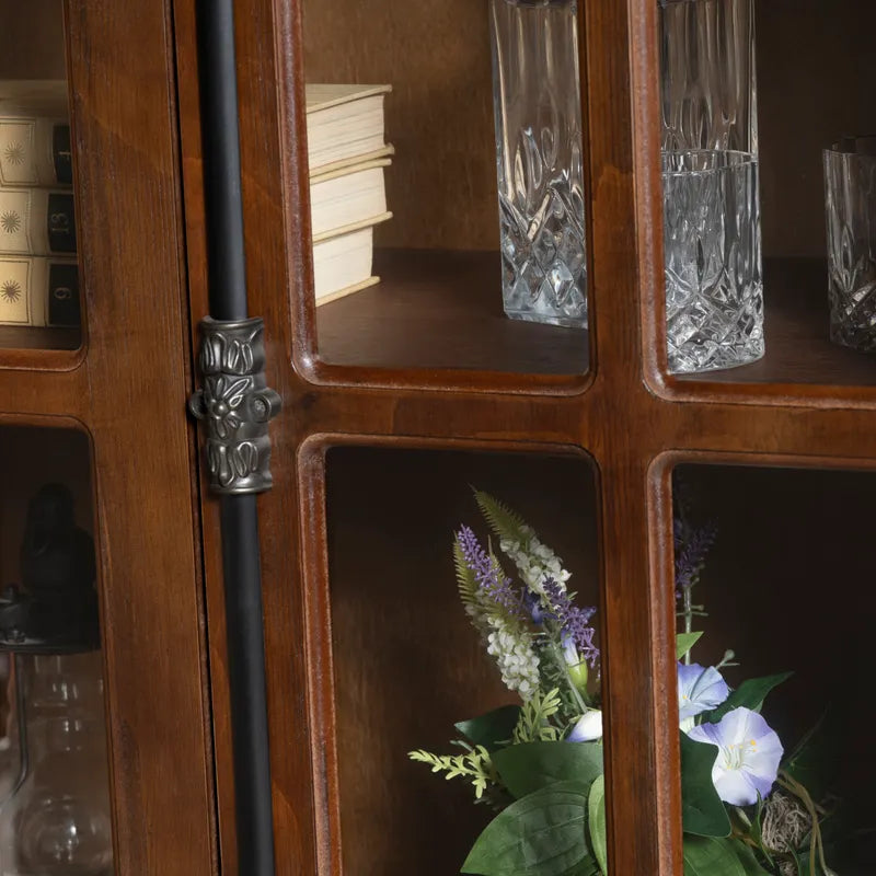 stained display cabinet