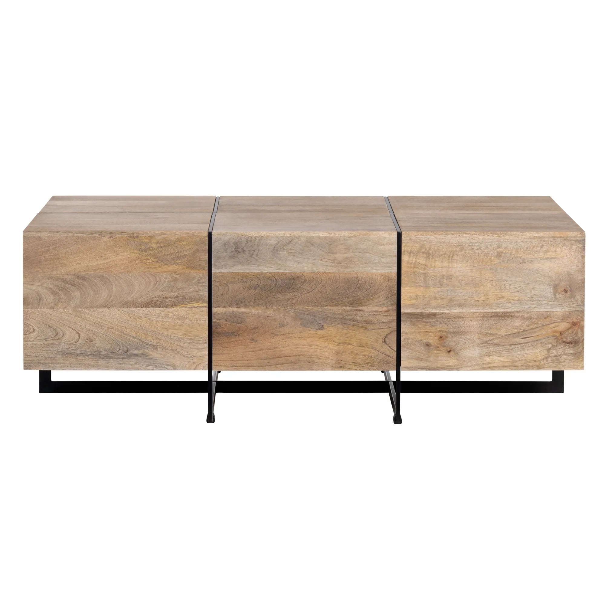 stained mango wood center table