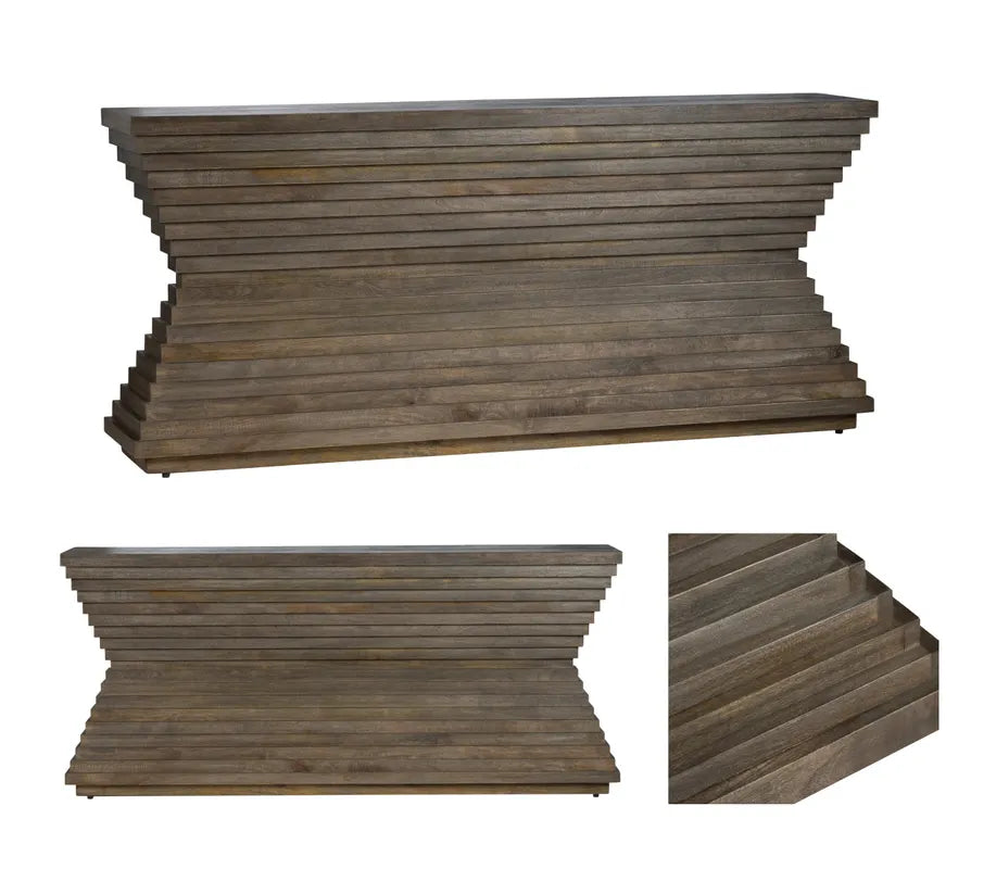 stained mango wood console