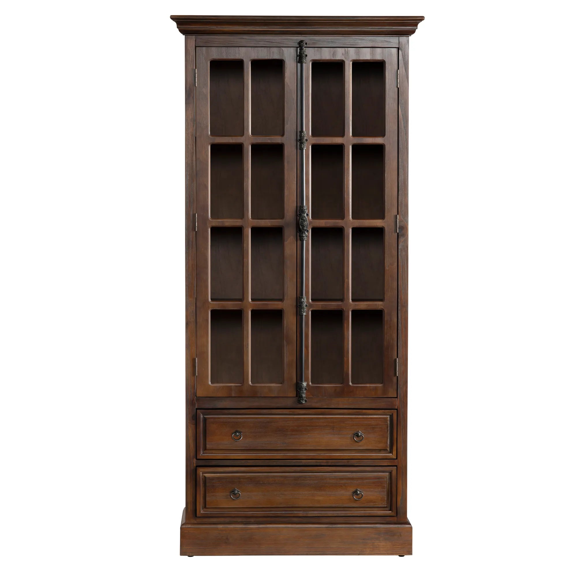 stained mango wood display
