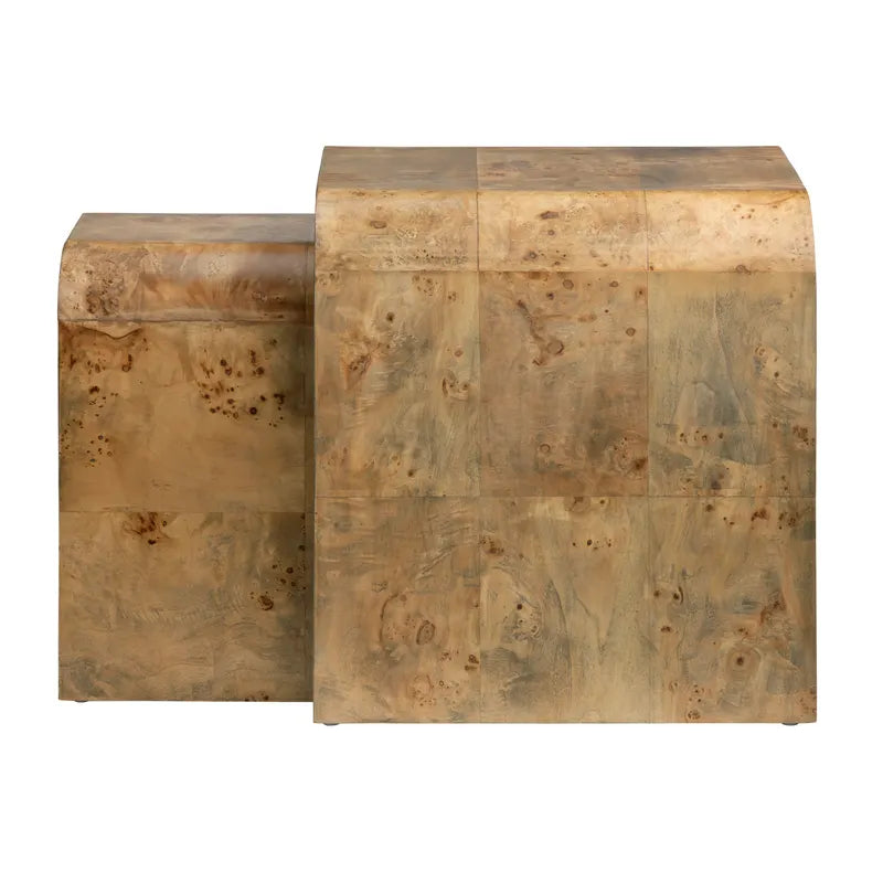 stained side table set