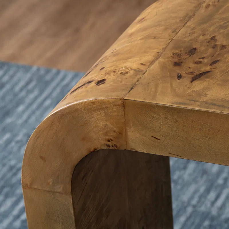 stained wood hallway table
