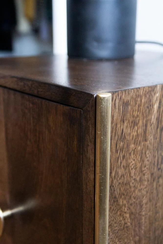 stone finish bedside