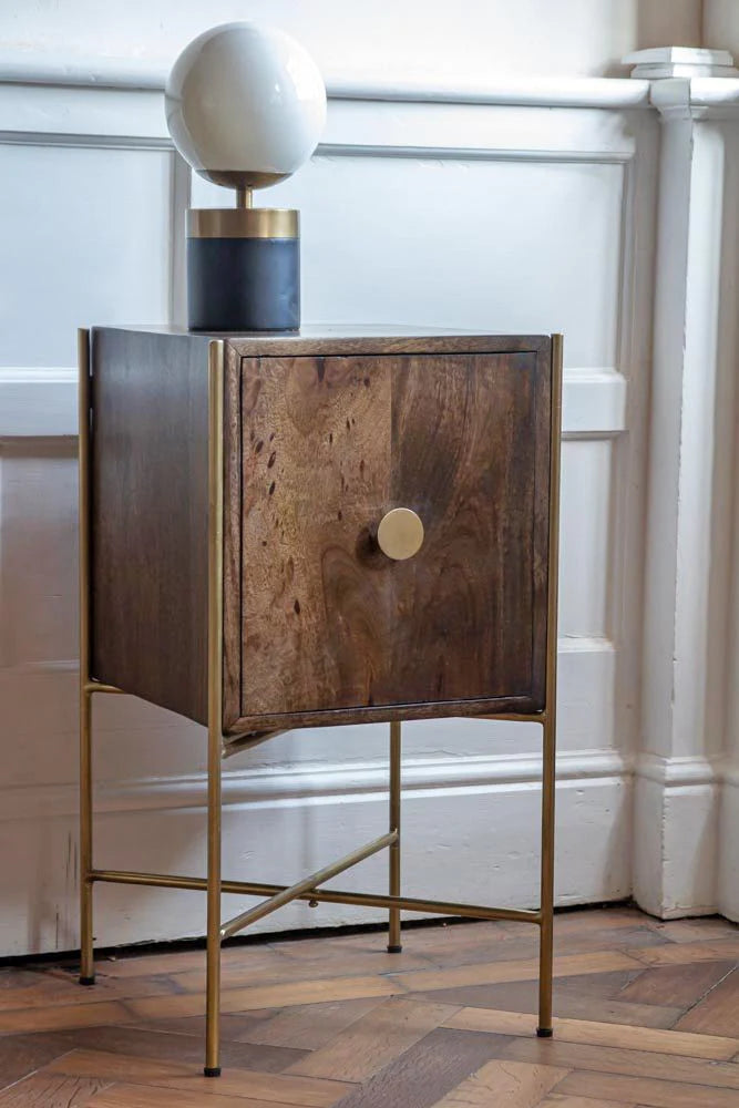 stone finish mango nightstand