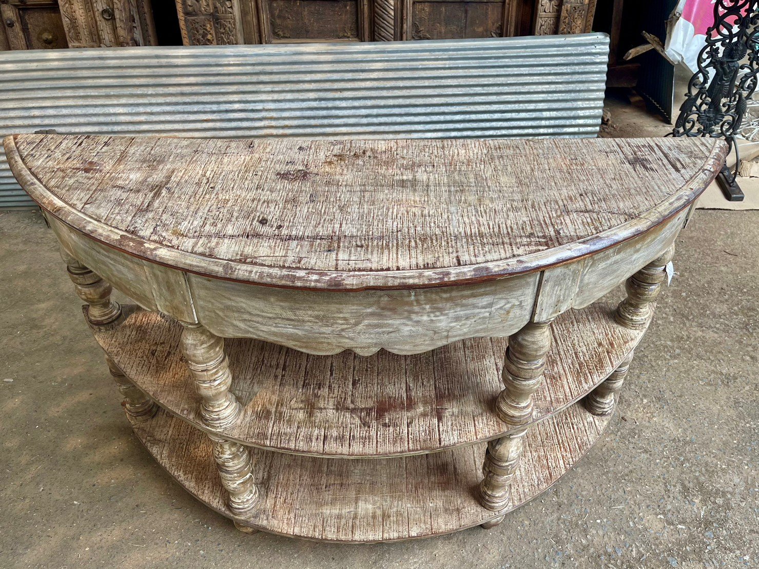 storage shelf console table