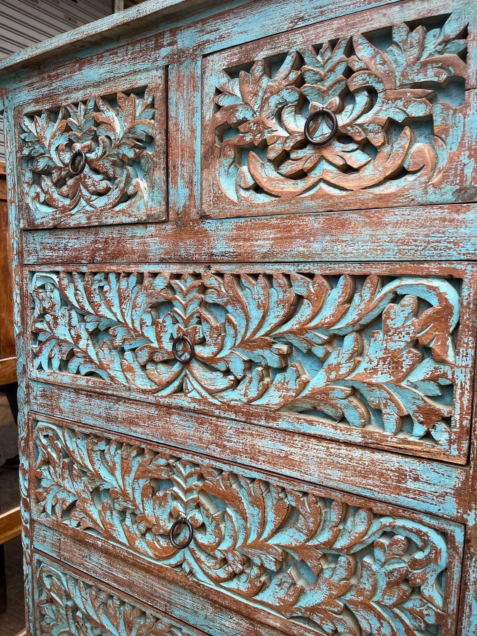  tall wooden chest