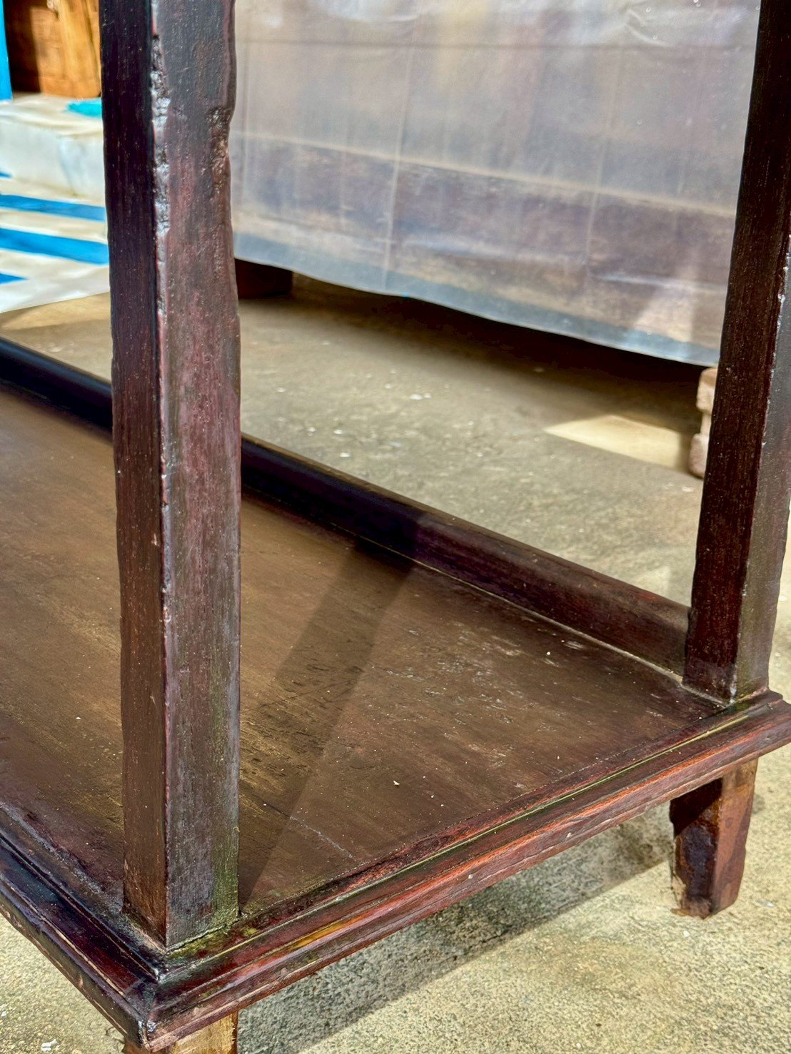 teak shelf cabinet