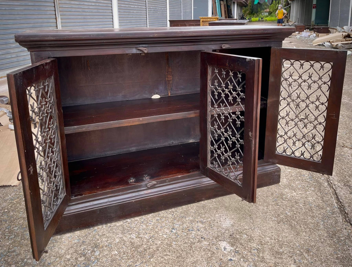 three door wooden sideboard