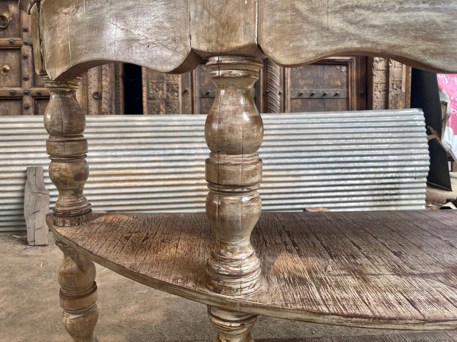 three tier console table