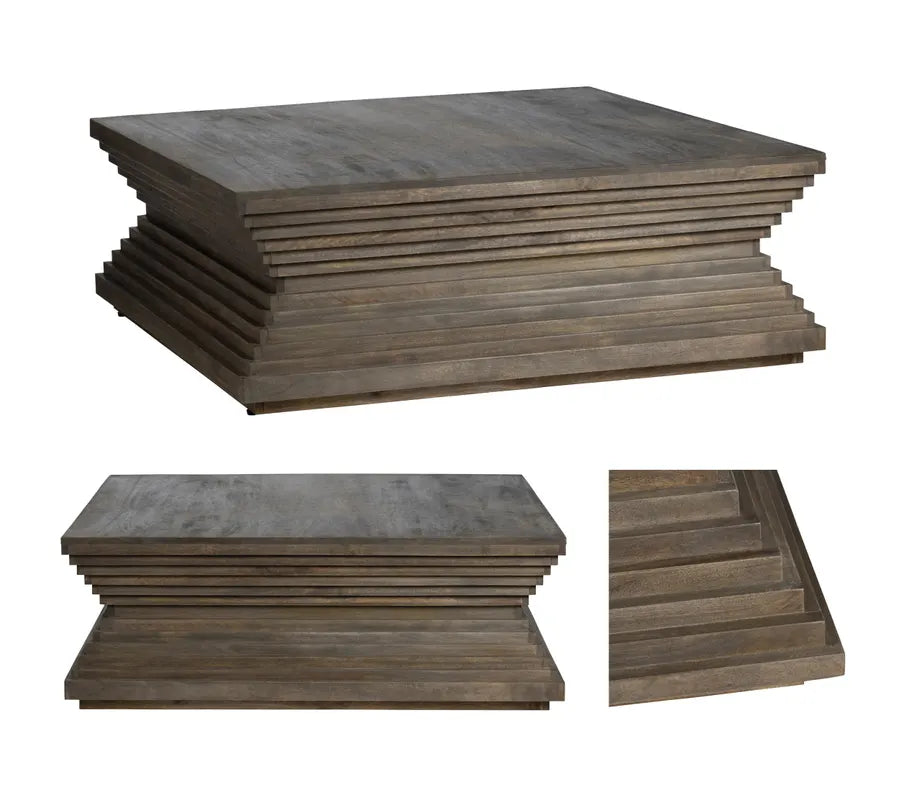 tiered geometric coffee table