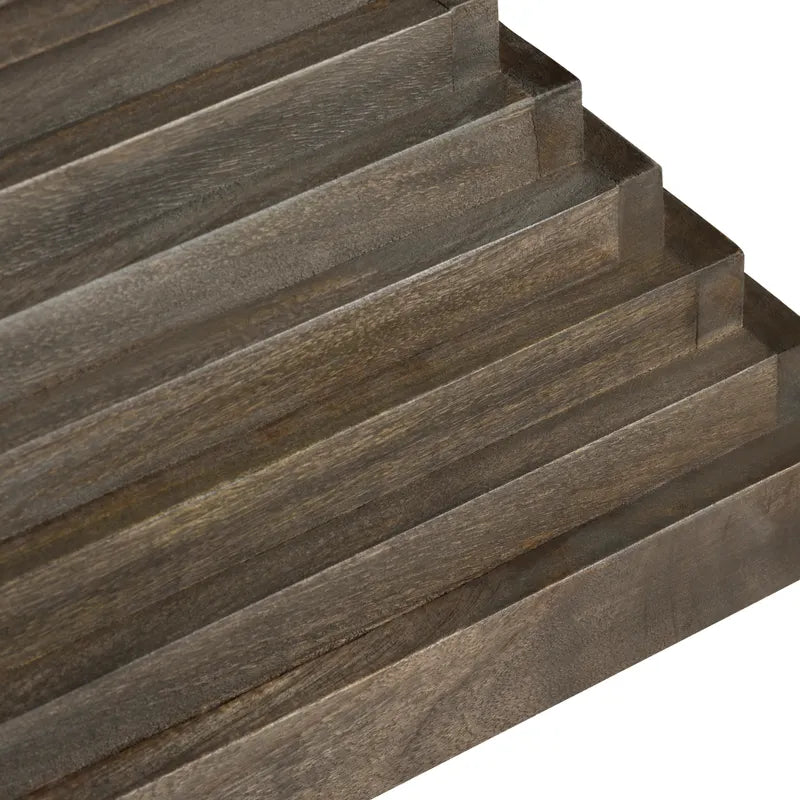 tiered geometric console