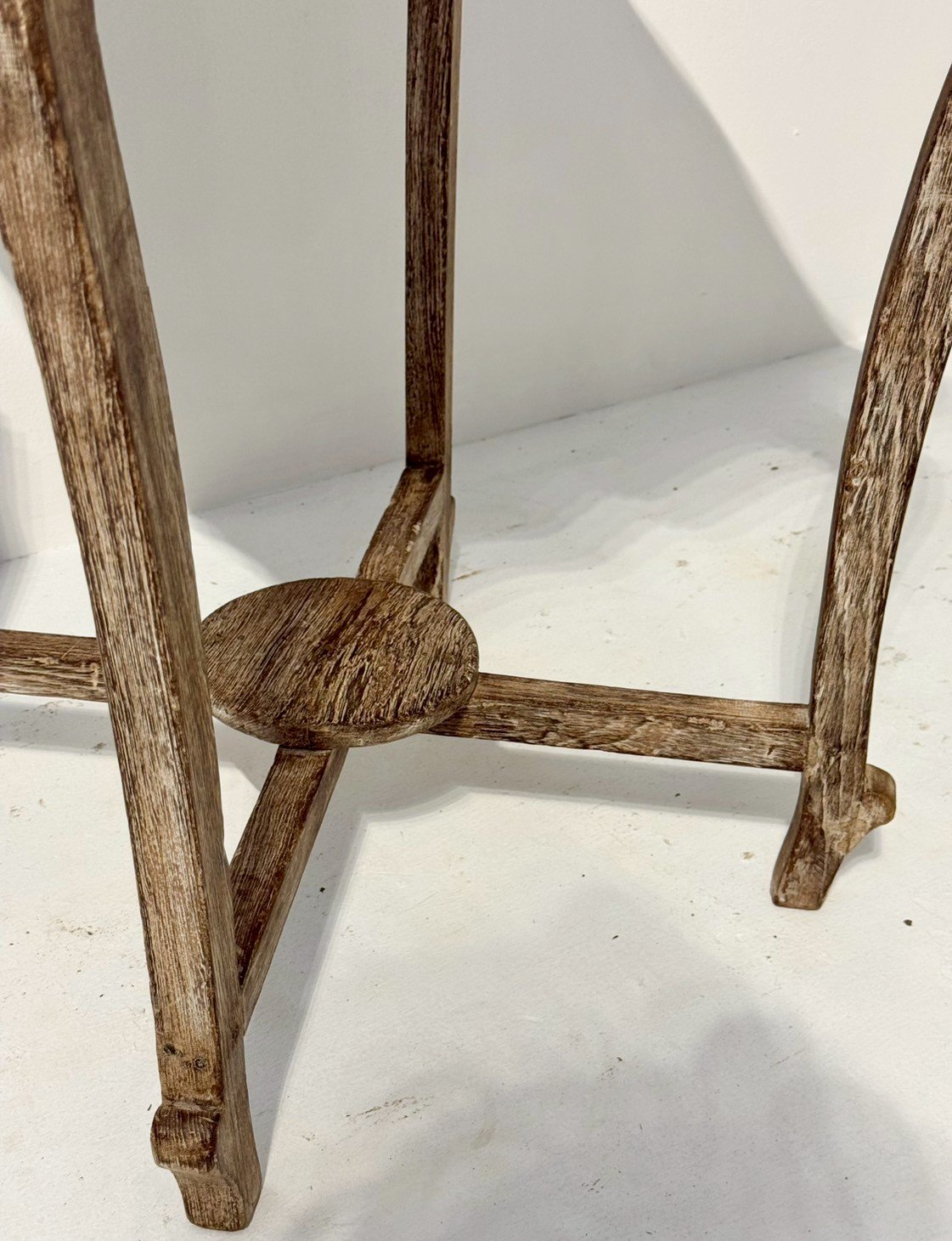 Timeworn Wooden Side Table – Small Corner Table with Rustic Antique Finish W52 x D50 x H68 cm - RIVO HOMES