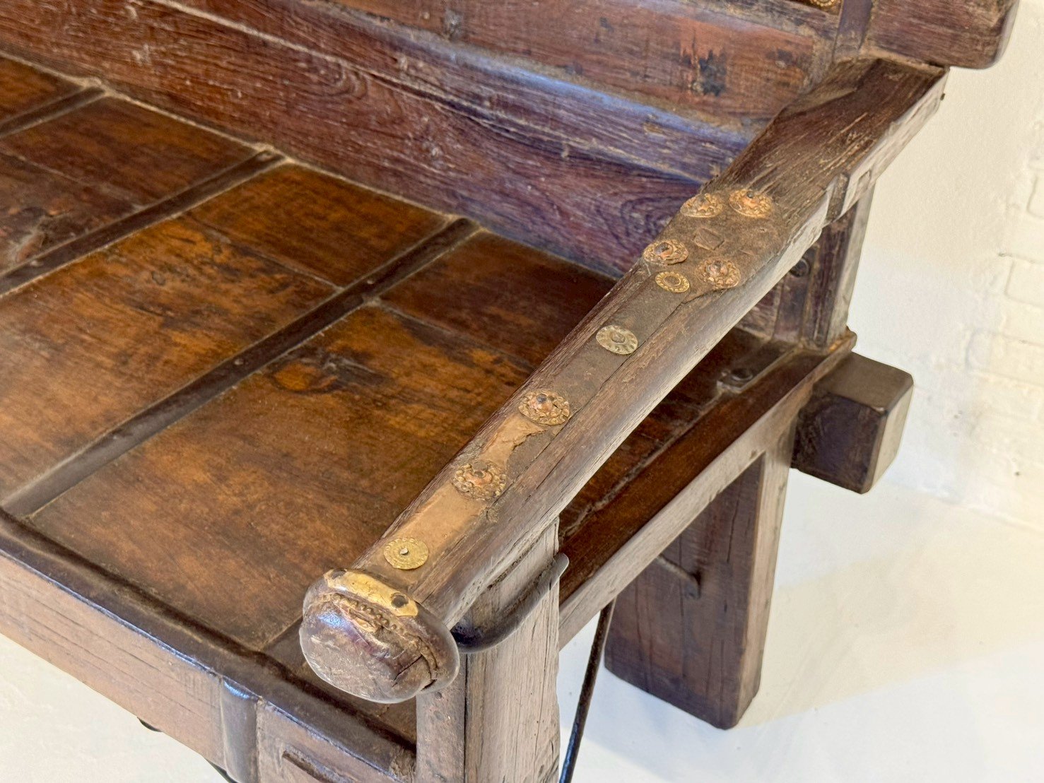 traditional wooden bench