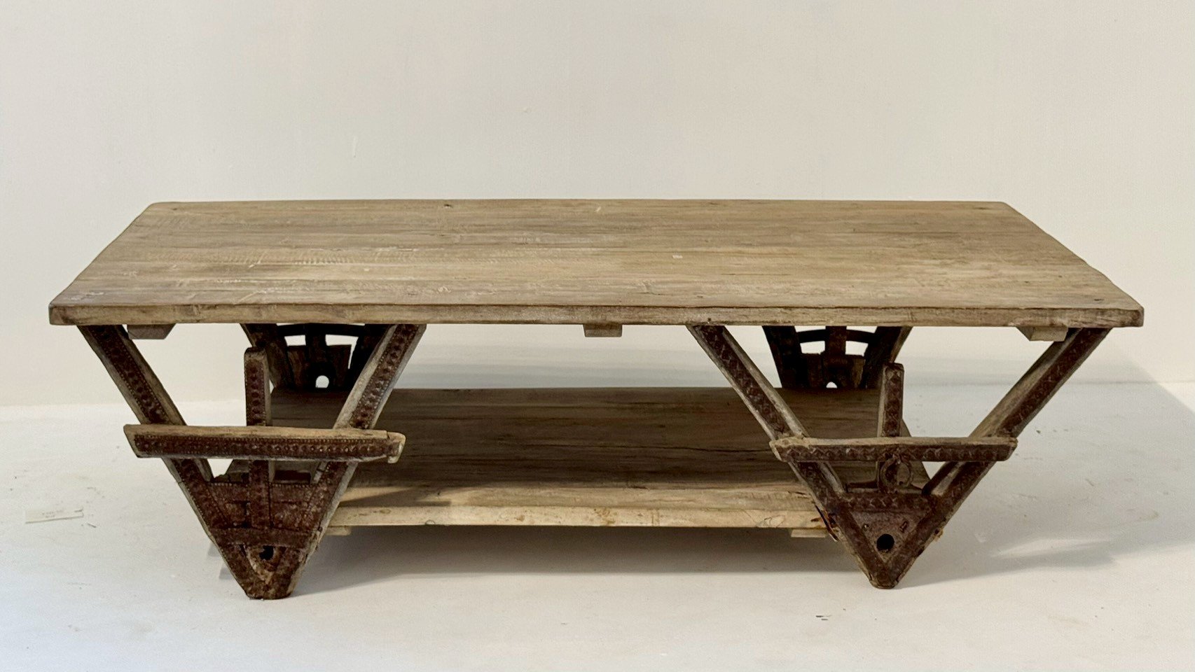 Trestle Base Coffee Table – New Design Table with Architectural Truss Base W153 x D76 x H47 cm - RIVO HOMES