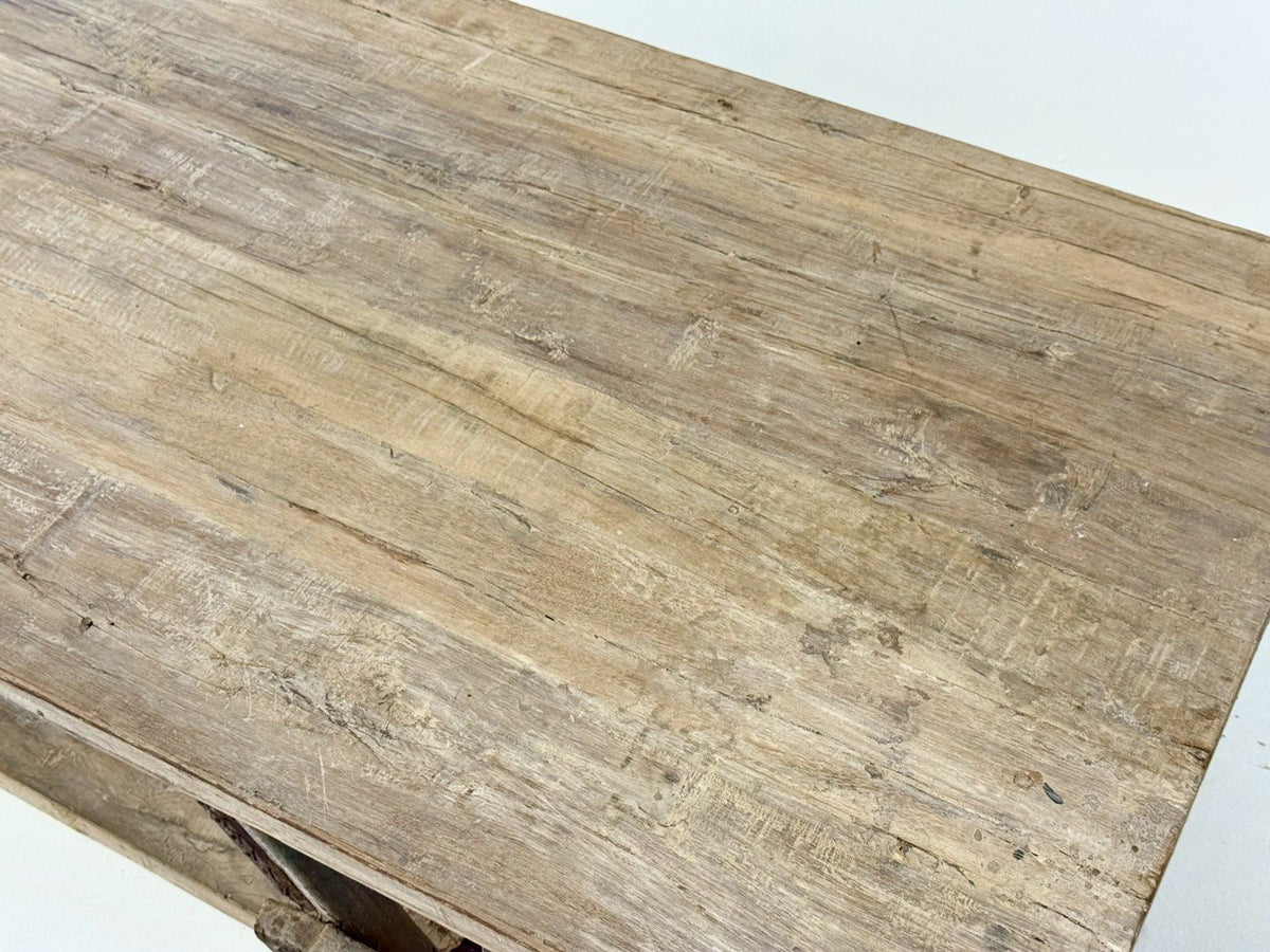 Trestle Base Coffee Table – New Design Table with Architectural Truss Base W153 x D76 x H47 cm - RIVO HOMES