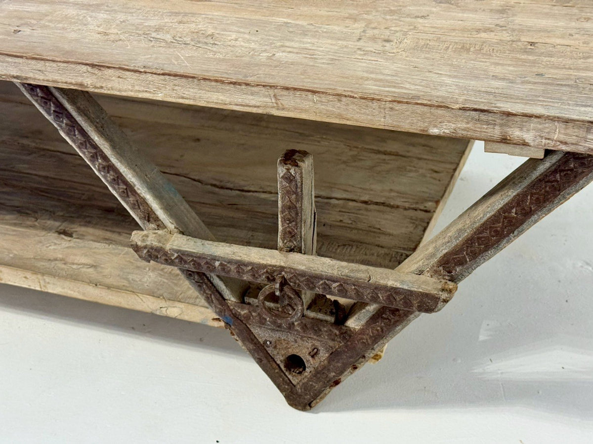 Trestle Base Coffee Table – New Design Table with Architectural Truss Base W153 x D76 x H47 cm - RIVO HOMES