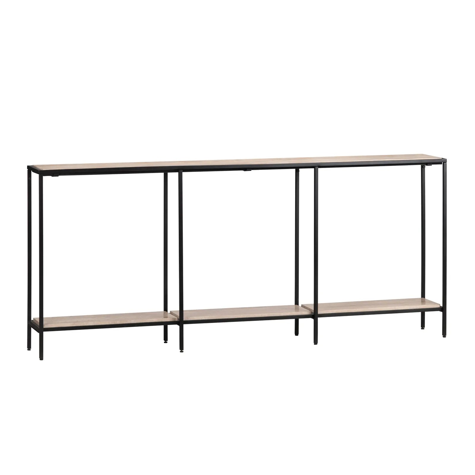  two-tier natural stone console
