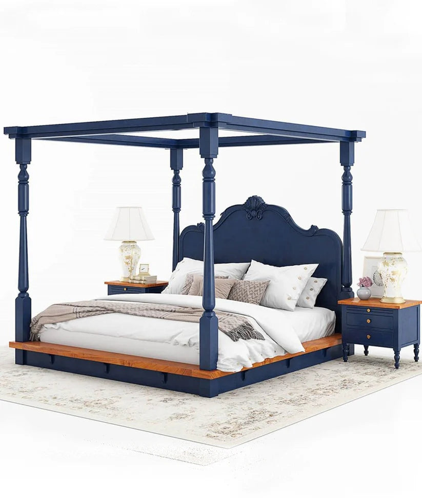  two-tone canopy bed