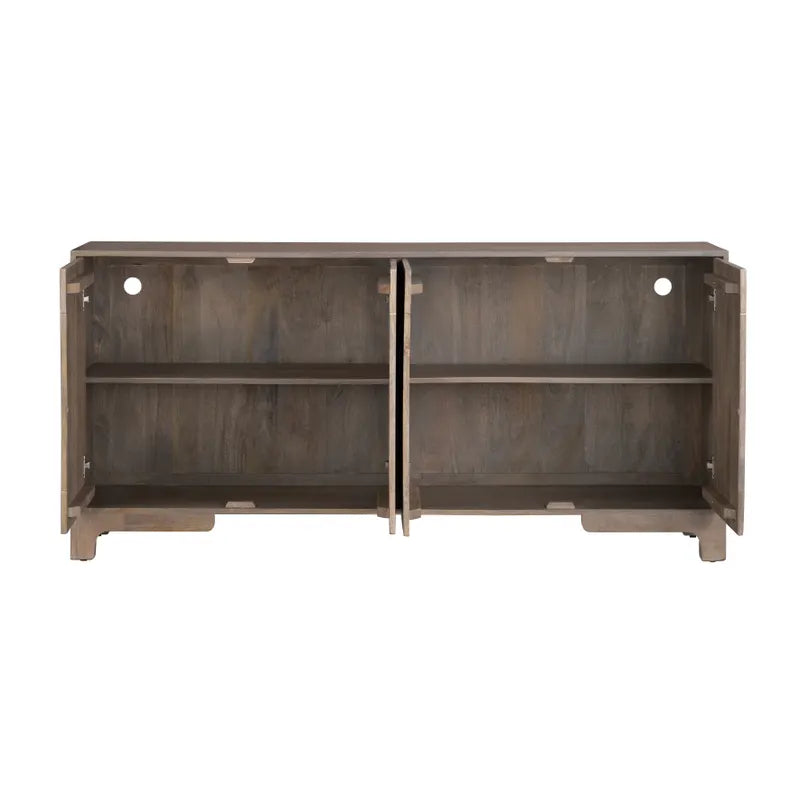 two tone gray sideboard