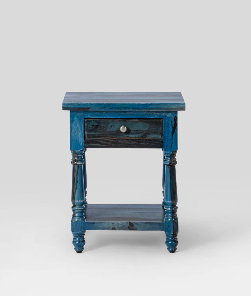 unique blue drawer table