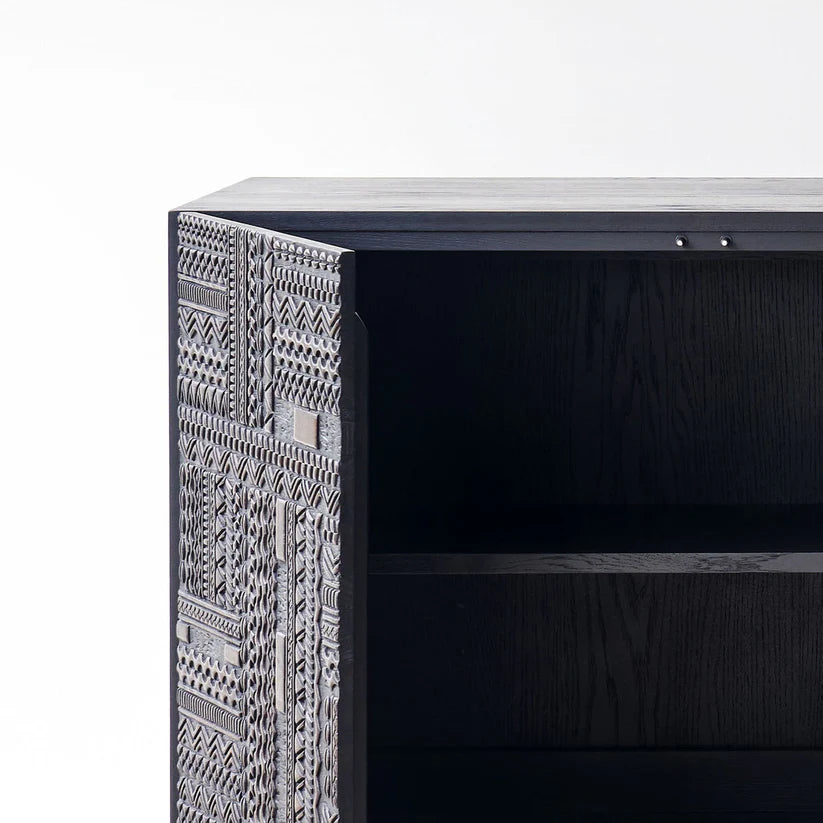 unique perforated door buffet