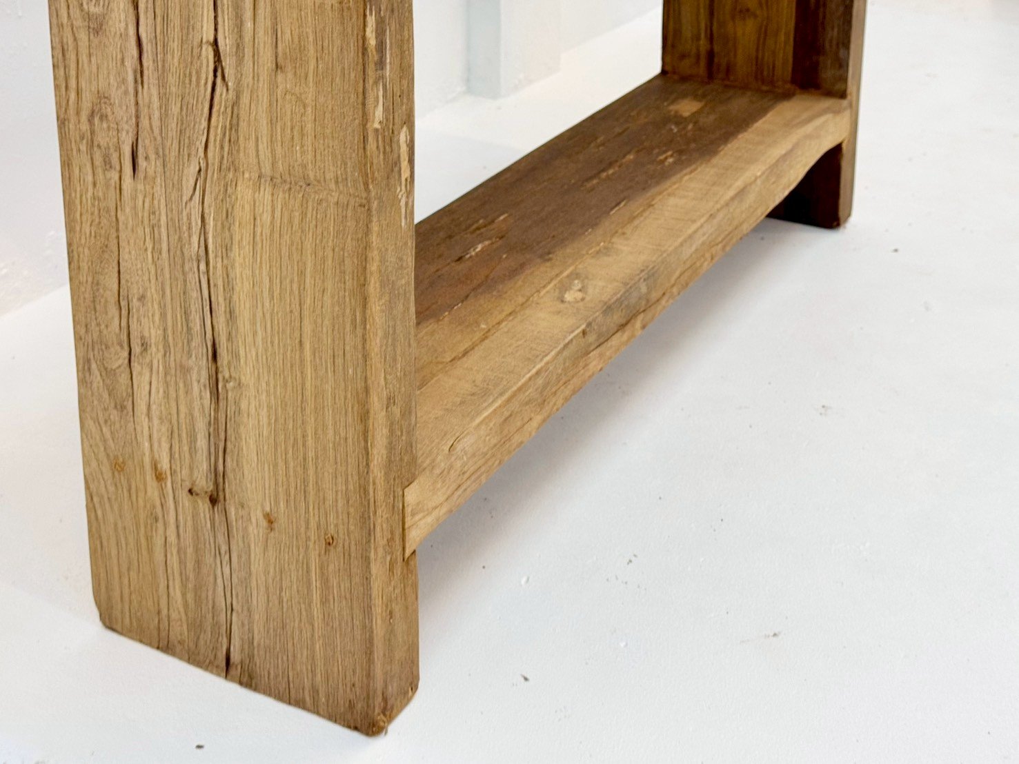 Venton Console Table – 133 cm Slim Profile 3-Drawer Console with Open Lower Shelf, Round Wooden Knobs, Farmhouse-Chic - RIVO HOMES