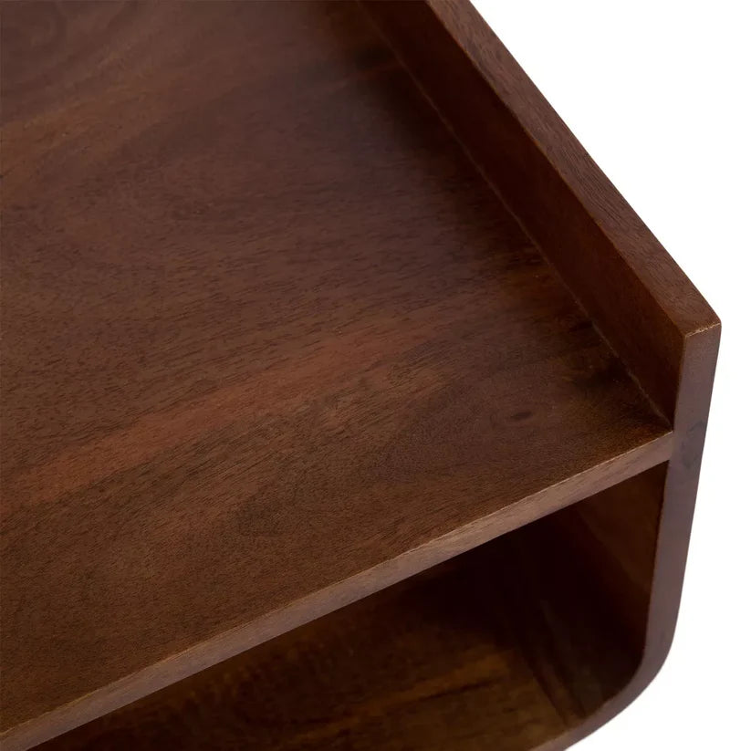 walnut brown accent table