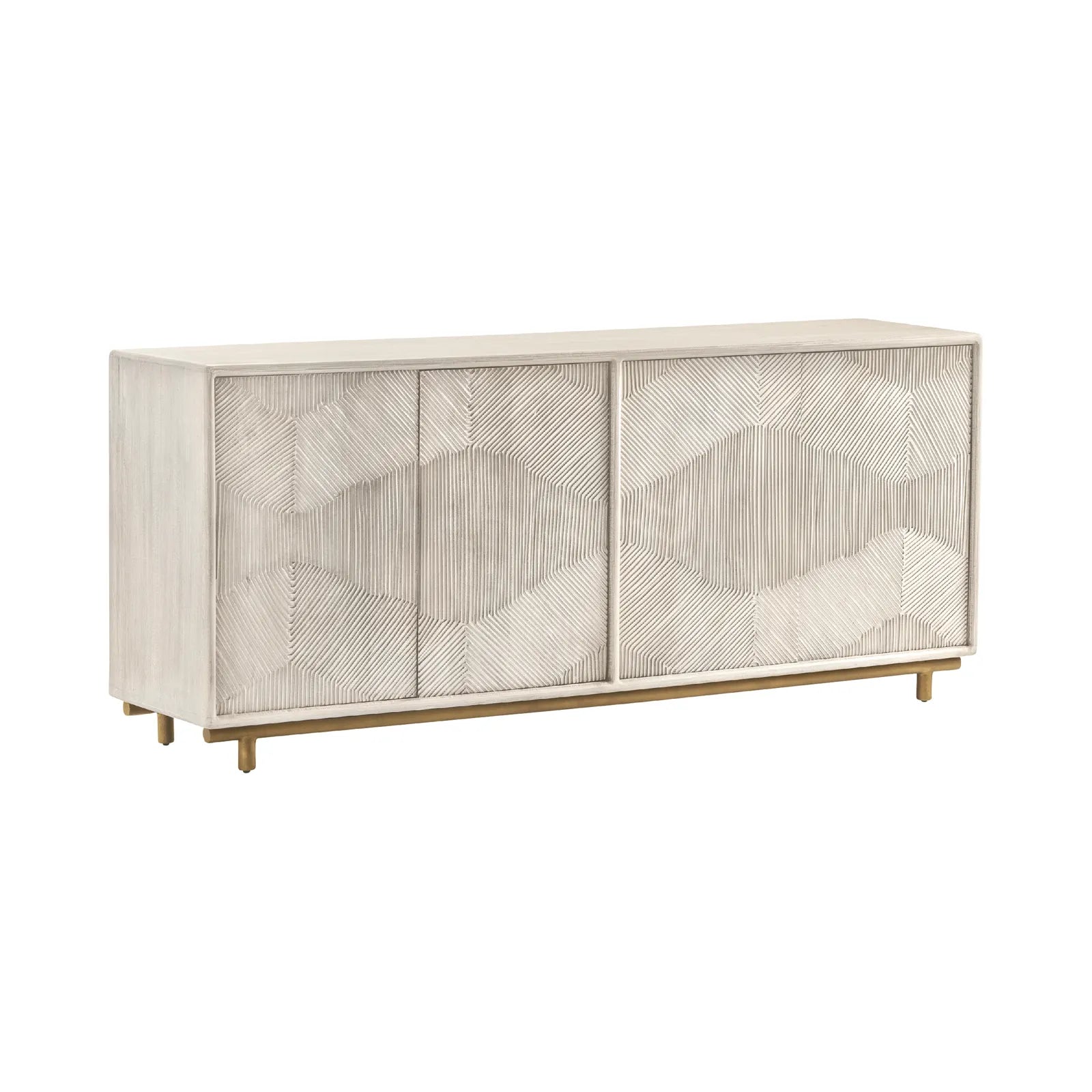wave texture whitewashed buffet