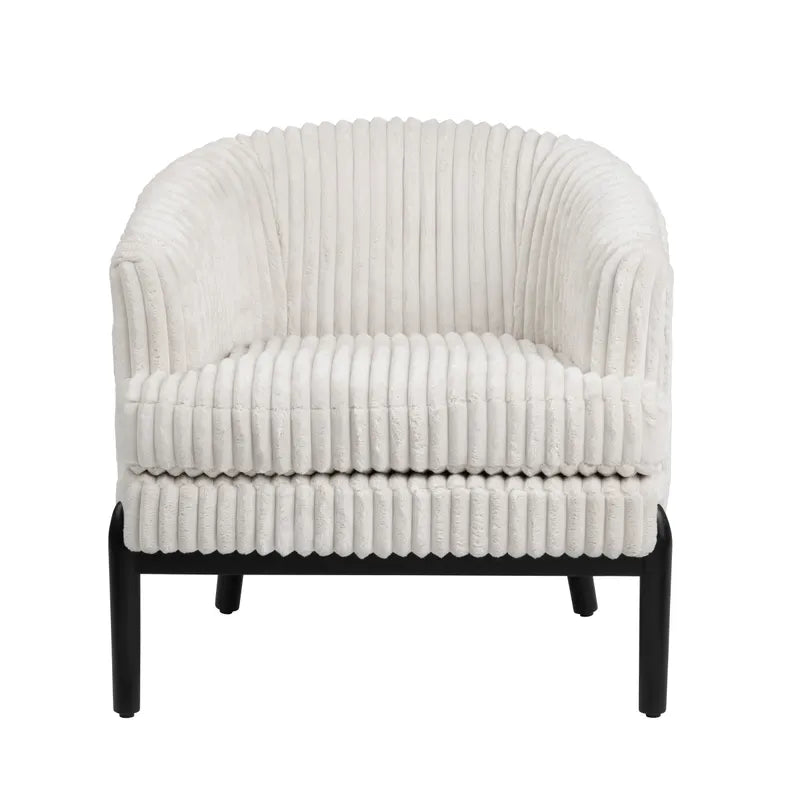 white boucle chair