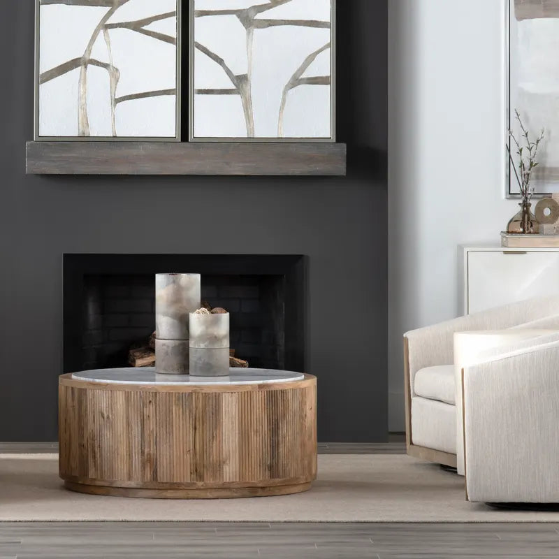  white marble top round table