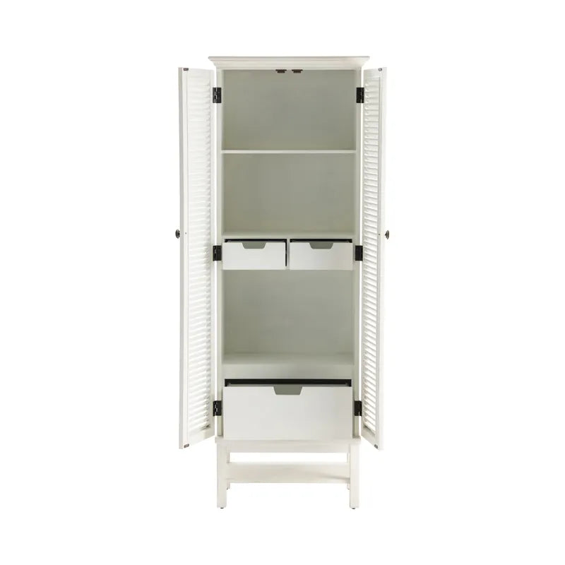 white storage cabinet
