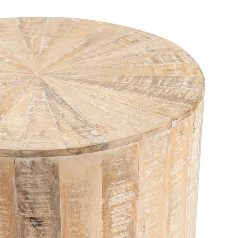 whitewashed coastal side table