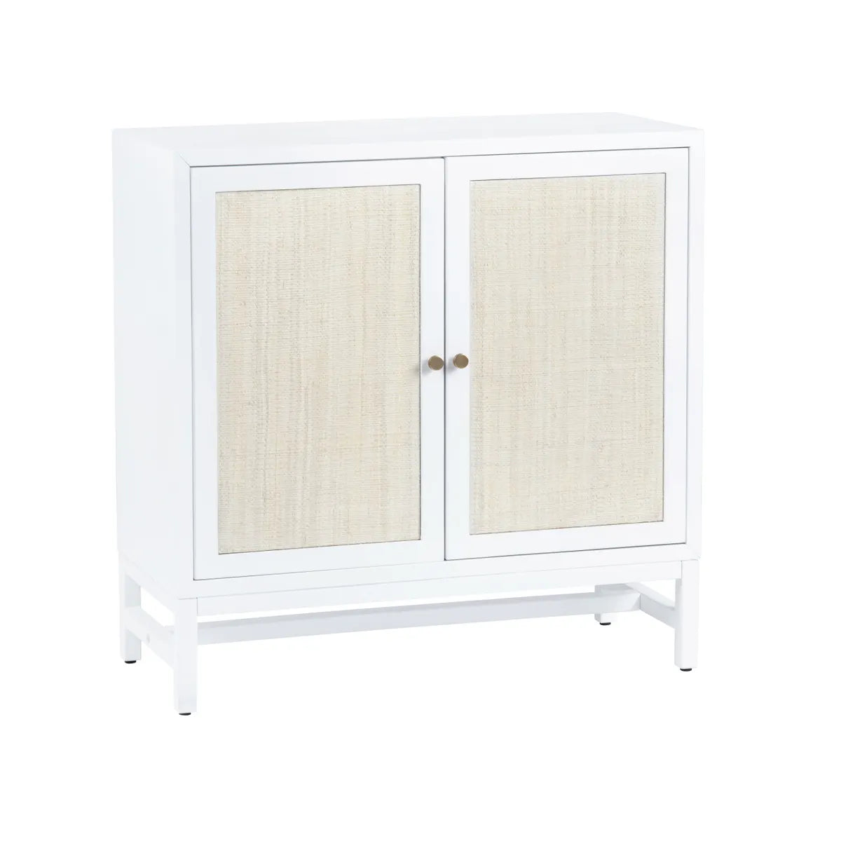 whitewashed two door storage