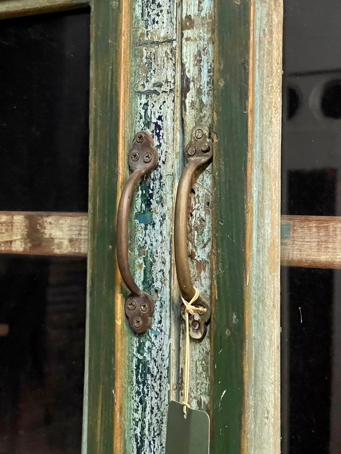 wood and glass cabinet