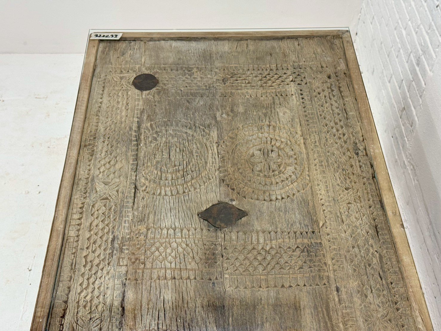 wood and glass table
