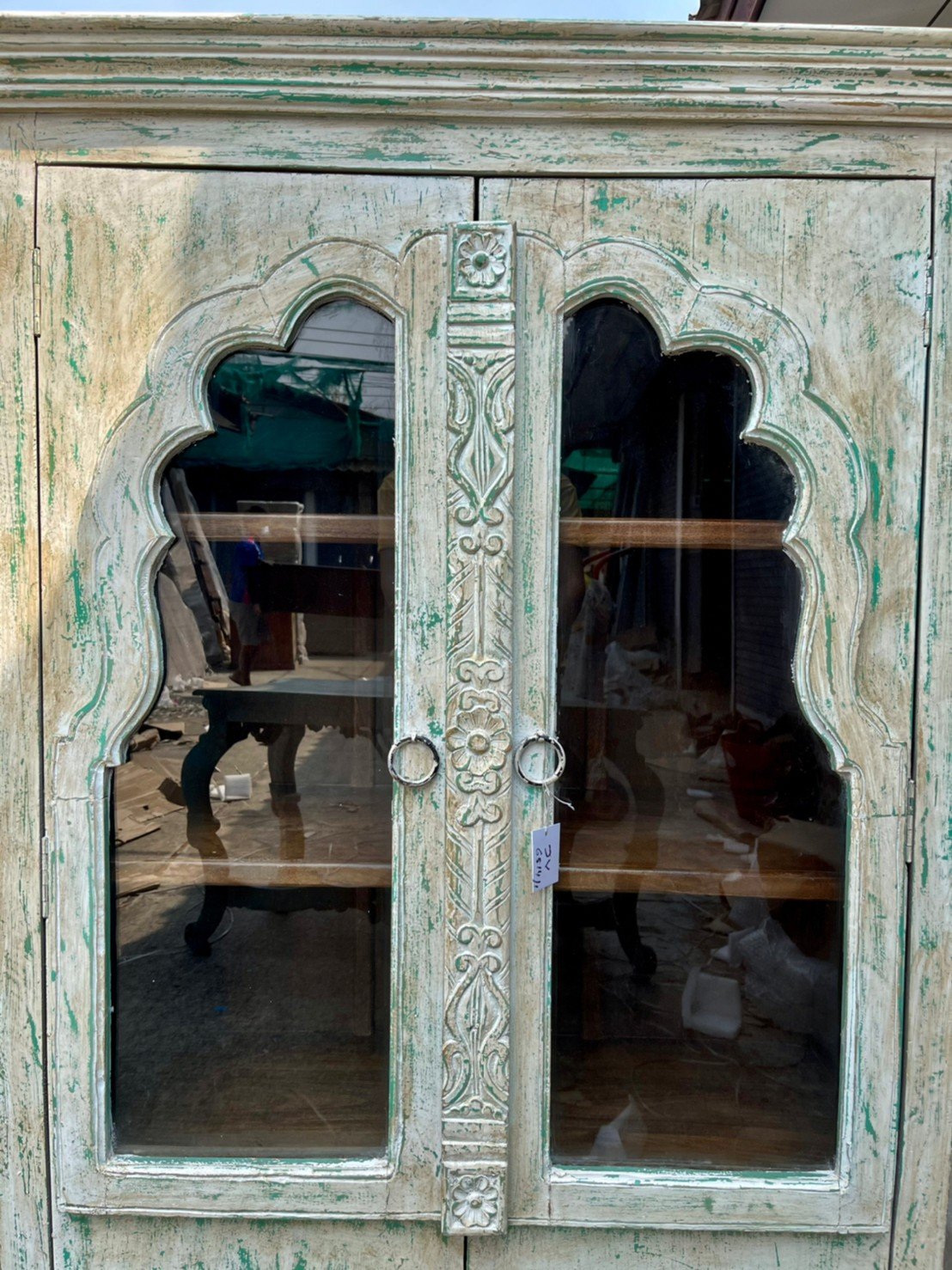 wood cabinet glass door