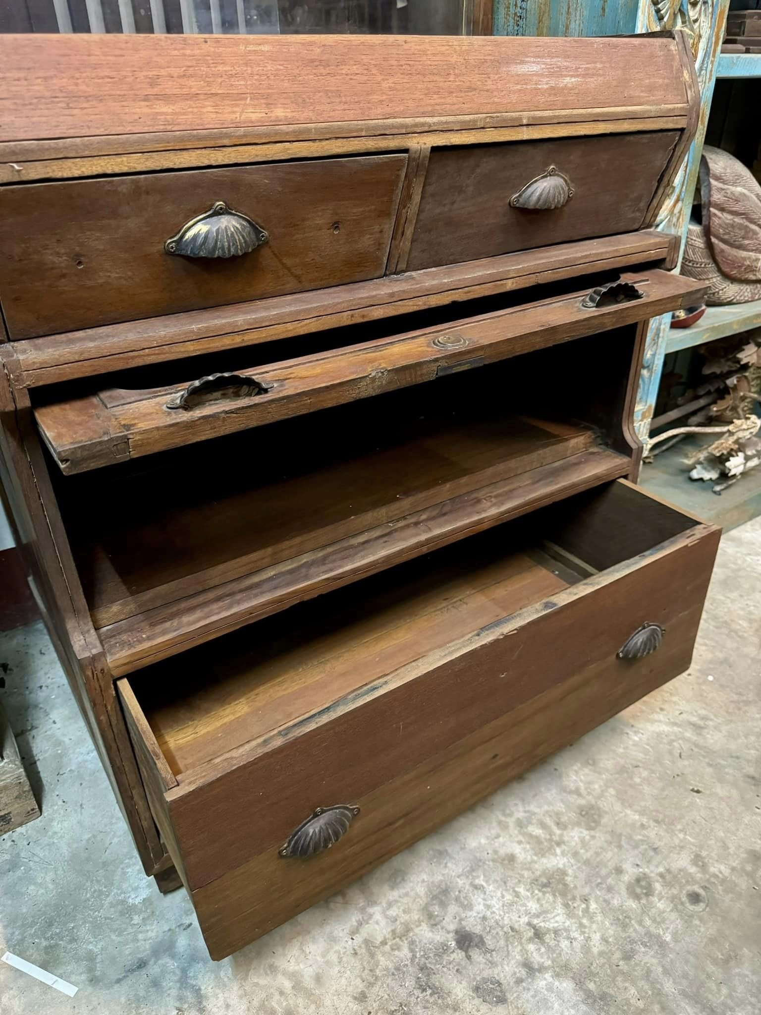 wood cabinet with drawers