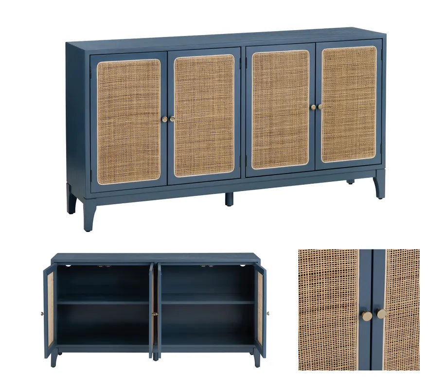 wood cane cabinet